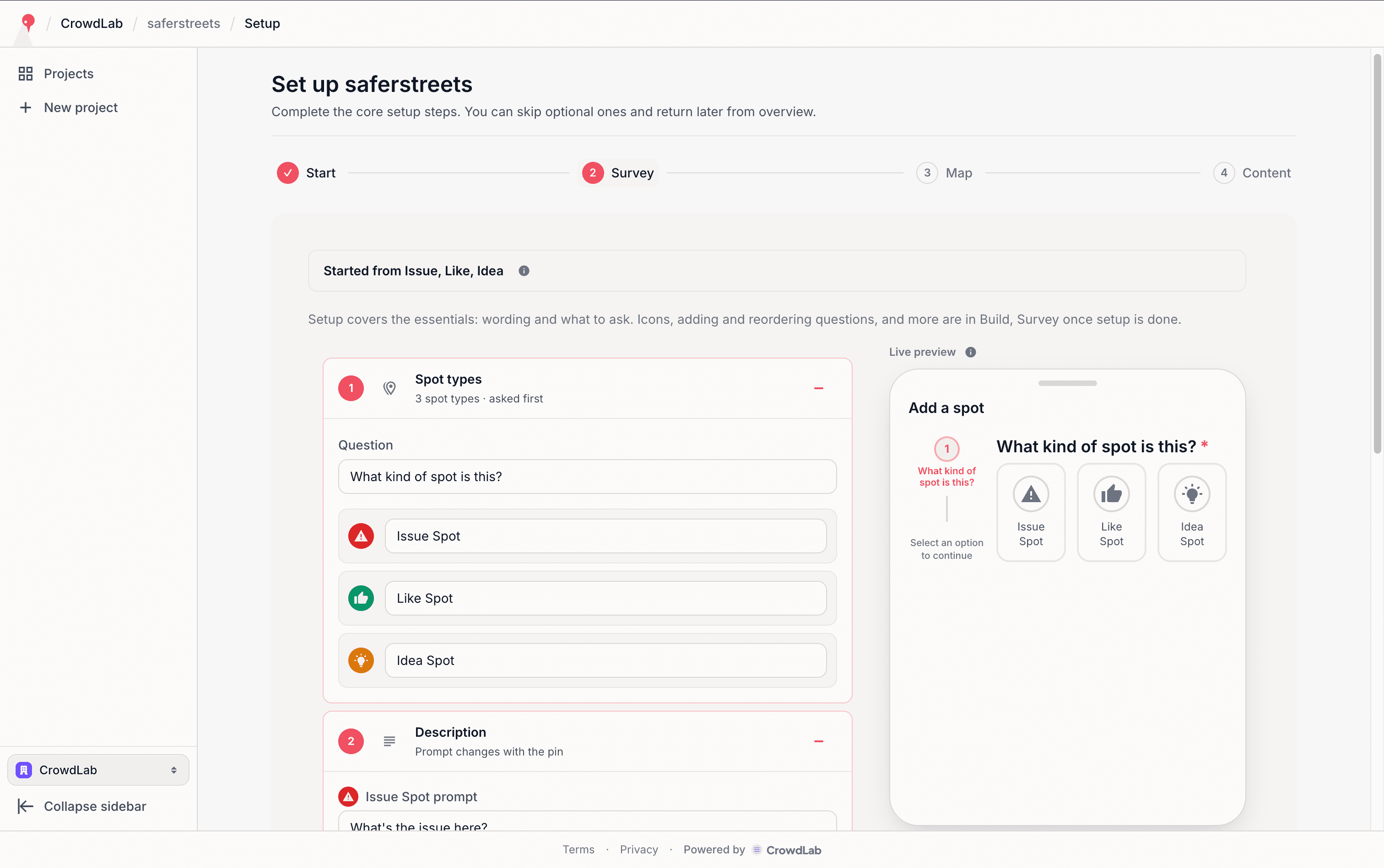 Builder step 2: Shape your survey